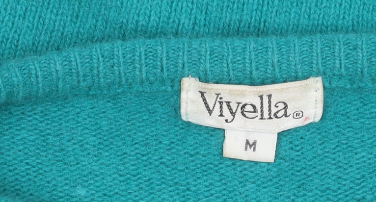 Womens UK Size M Viyella Blue Pullover Jumper