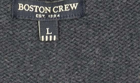 Boston Crew Men's Blue Fair Isle Pullover L