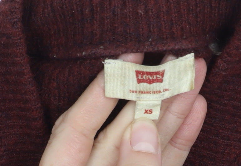 Levi's Red Full Zip Men's Jumper XS - Warm & Stylish