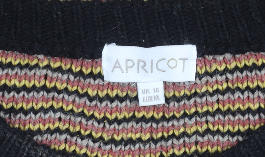 Apricot Women's Multicoloured Geometric Knit Jumper