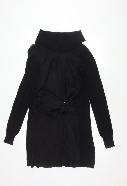 Patrizia Pepe Women's Black Dress, Size 6, Elegant Style