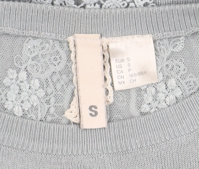 Womens UK Size 12 H&M Grey Basic Blouse