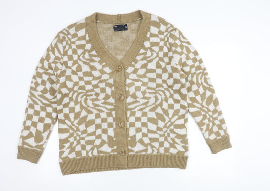 Additional front view of ASOS DESIGN Women's Beige Cardigan, size 8