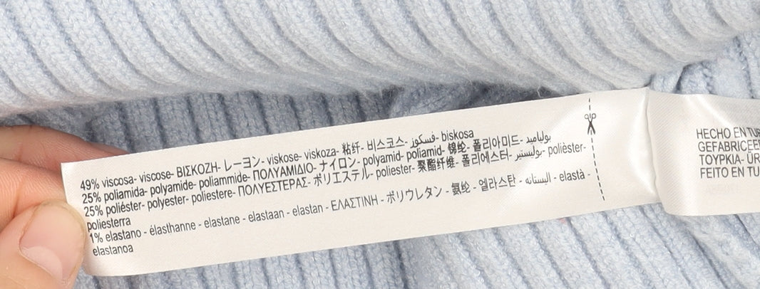 Womens UK Size 12 Zara Blue Pullover Jumper