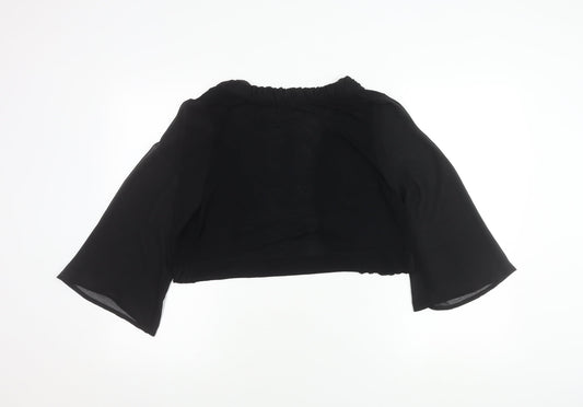 Womens UK Size 14 Gallery Black Cropped