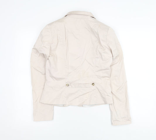 H&M Women's Beige Blazer, Size 10, Single-Breasted