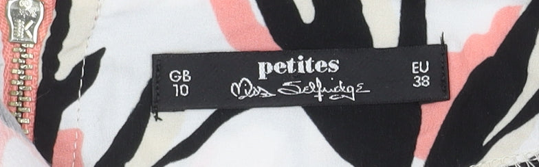 Miss Selfridge Women's Black Animal Print Dress