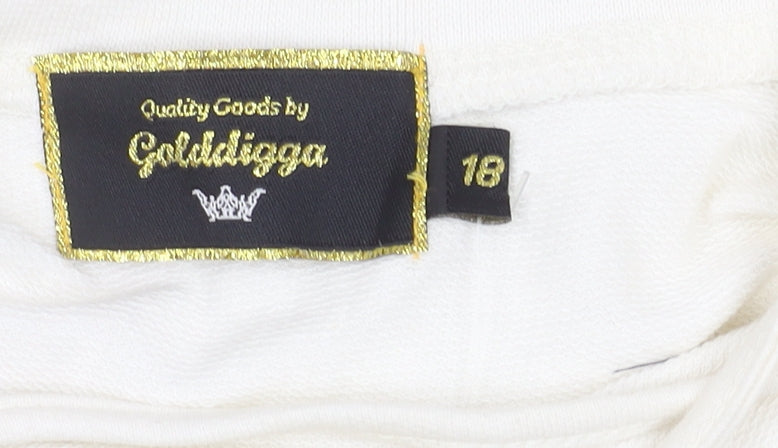 Golddigga Women's Ivory Pullover Sweatshirt Size 18