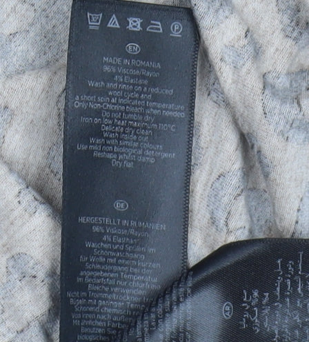 Hobbs Women’s Brown Animal Print Wrap Dress Size 6