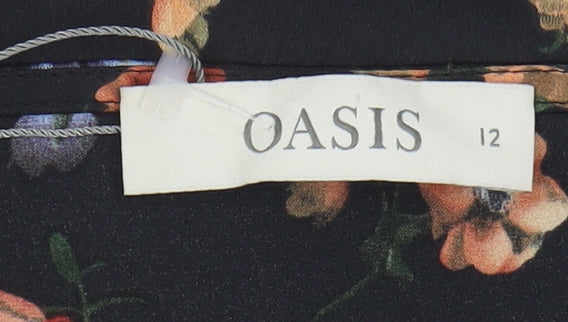 Womens UK Size 12 Oasis Black Camisole Tank