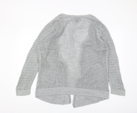 Gap Women's Grey Open-Knit Cardigan, XL