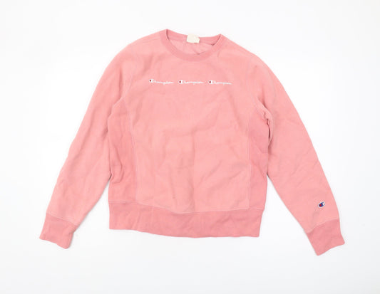 Womens UK Size S Champion Pink Pullover Sweatshirt