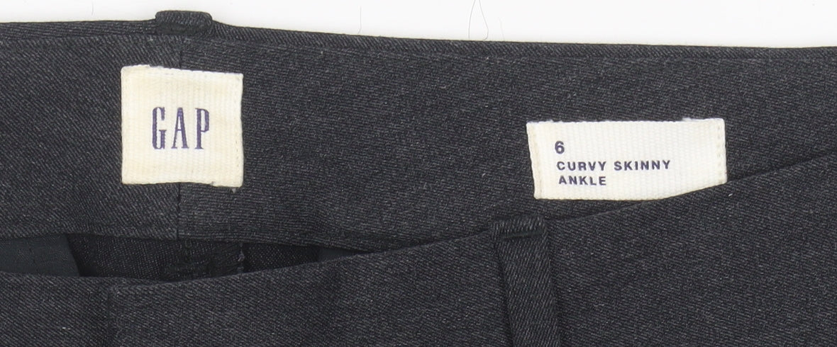 Womens UK Size 6 Gap Curvy Fit Ankle Black Trousers
