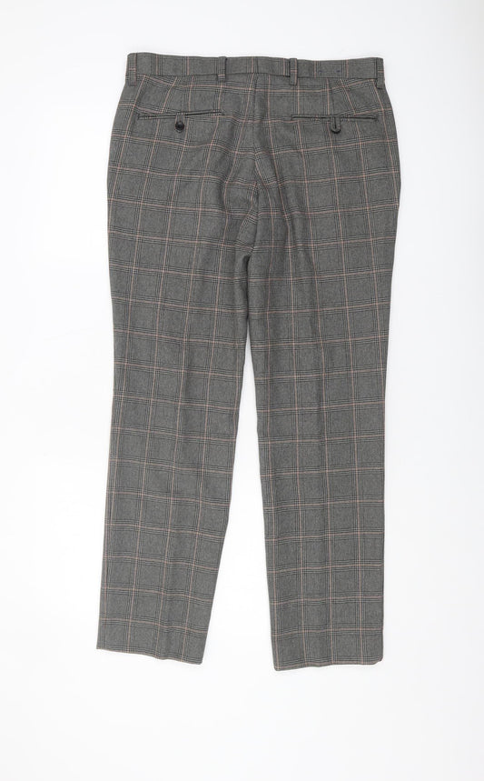 Next Grey Check Dress Pants - Size 32