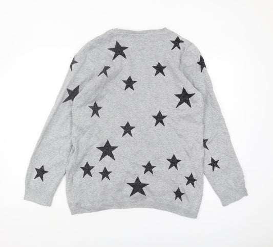Womens UK Size M JoJo Maman Bébé Grey Pullover Jumper