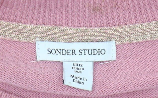 Womens UK Size 12 Sonder Studio Pink Pullover Jumper