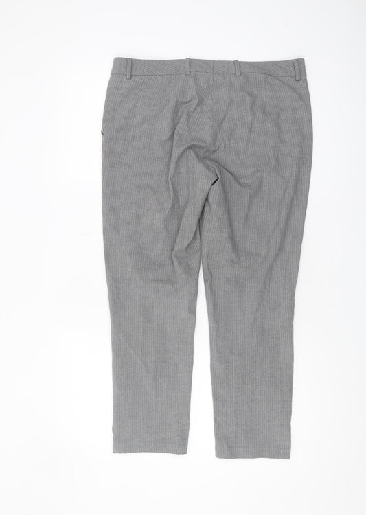 Van Heusen Women's Grey Dress Pants, Size 32, Elegant Fit