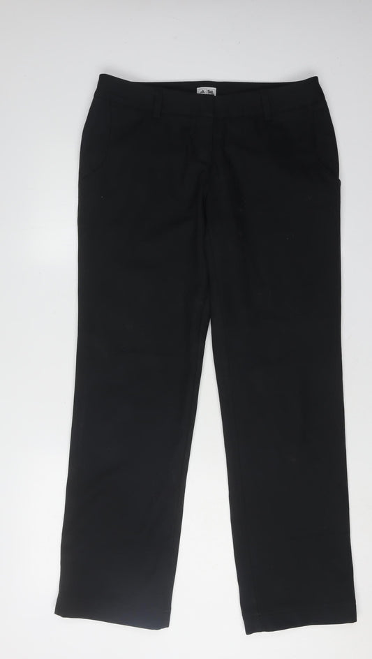 Additional front view of Adidas Women's Black Trousers, size 10, Activewear