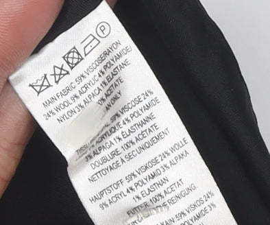 Womens UK Size 12 French Connection Classic Fit Casual Workwear Black Trousers