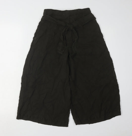 Mango Women's Black Wide-Leg Trousers S