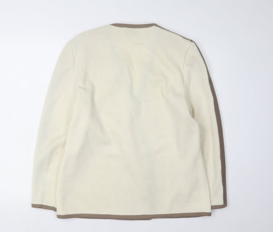 Womens UK Size 12 Bellino Ivory Cardigan Jumper