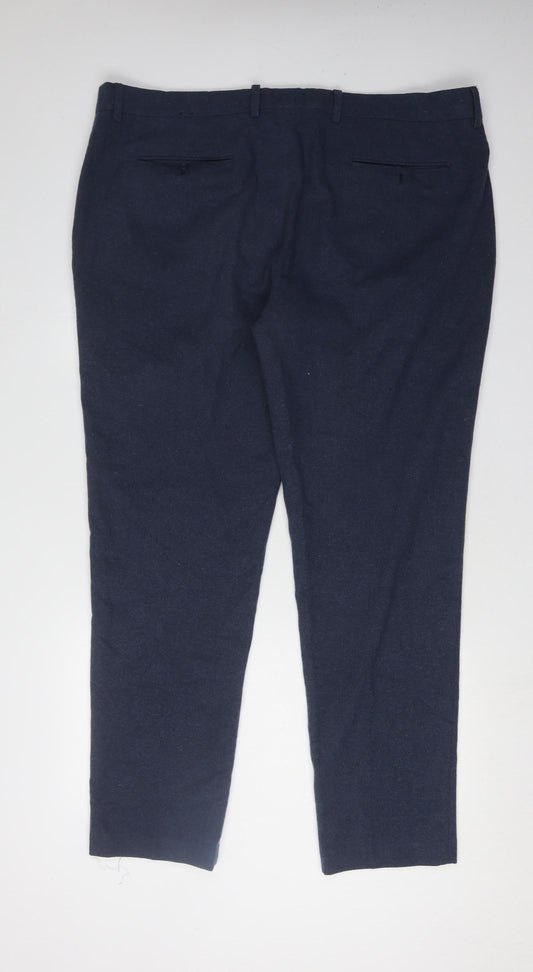 Gianni Feraud Men's Blue Trousers, Size 42