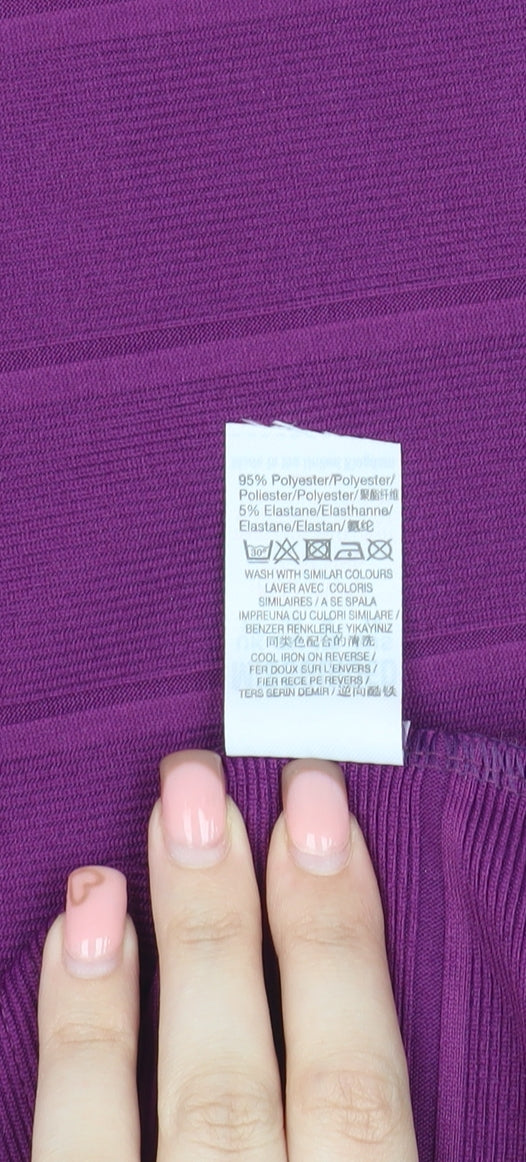 Missguided Purple Bodycon Dress, Women's Size 10, Strapless