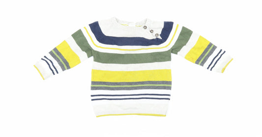 H&M Unisex Baby Multicoloured Striped Pullover 12-18 Months