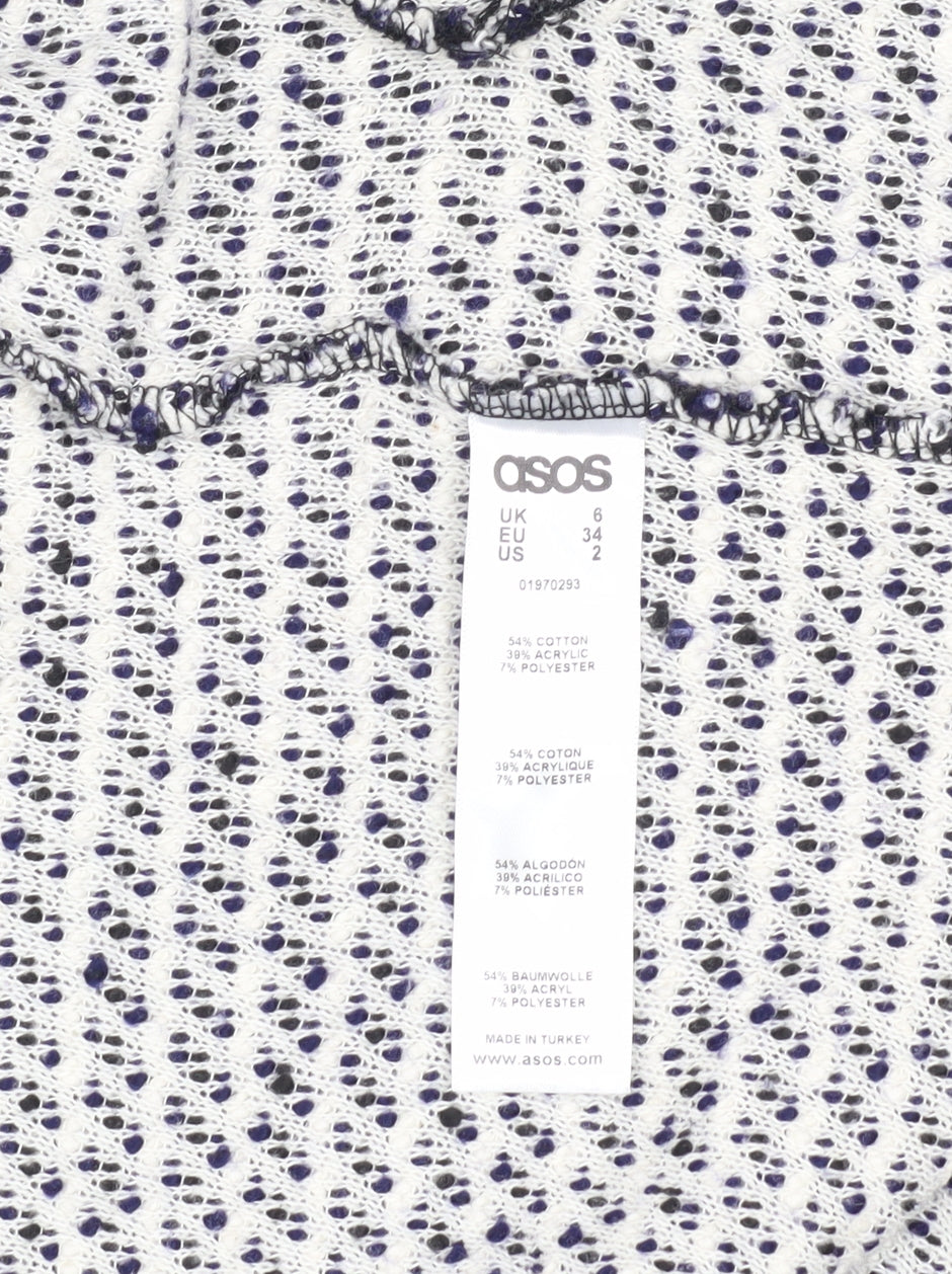 Womens UK Size 6 ASOS Blue Cardigan Jumper