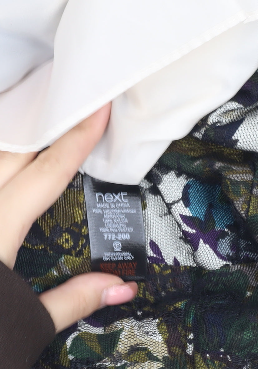 Next Women's Multicoloured Floral Pencil Skirt Size 10