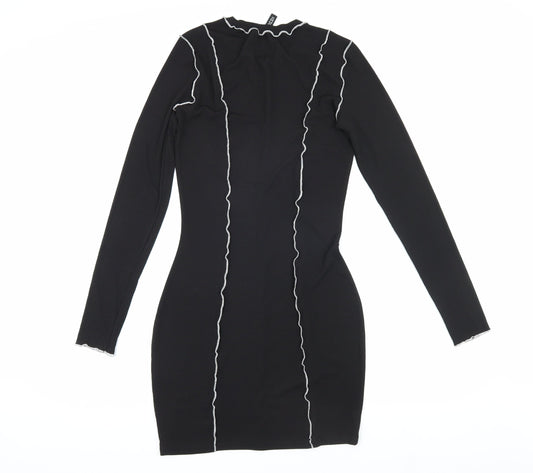 DIVIDED Women's Black Bodycon Mini Dress, Size S