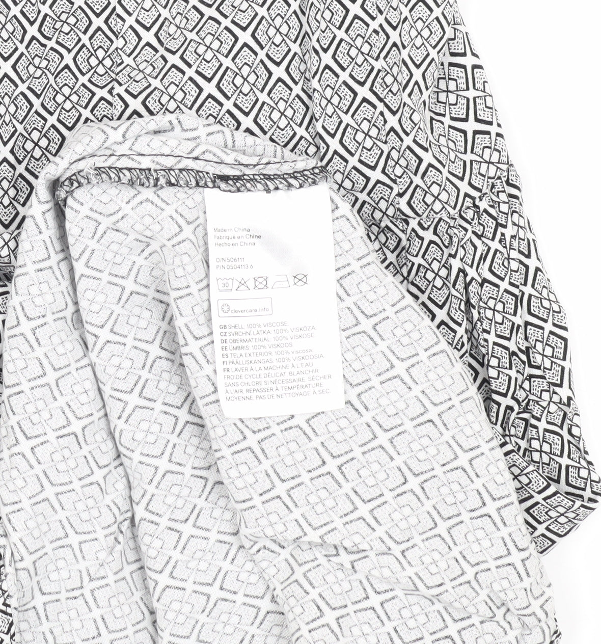 Divided Women's White Geometric Dress Size 8