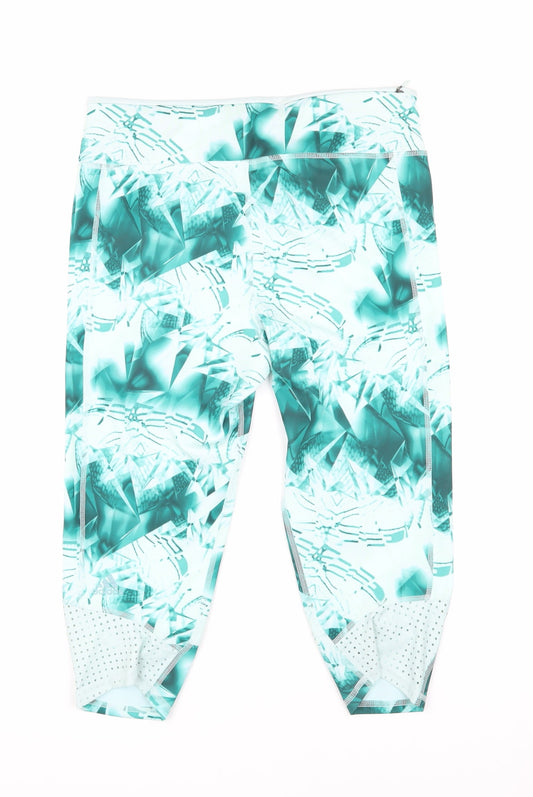 Adidas Women's Multicoloured Cropped Leggings - Medium