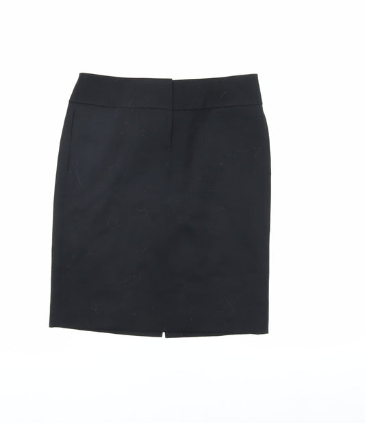 Additional front view of J.Crew Women's Black Wool Pencil Skirt Size 4P