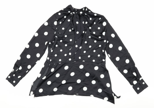 Womens UK Size 8 H&M Black Basic Blouse
