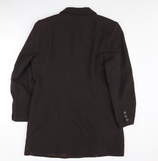 Marks & Spencer Women's Brown Wool Suit Jacket Size 14