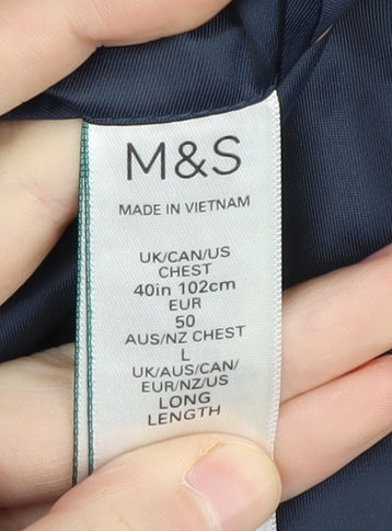 Mens UK Size 40 Marks and Spencer Regular Blue Suit Jacket