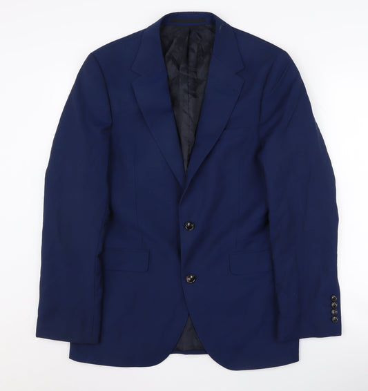 Mens UK Size 40 Austin Reed Regular Blue Suit Jacket