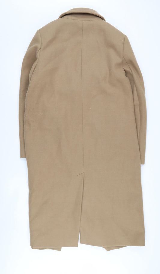 Marks and Spencer Beige Women's Long Overcoat Size 14