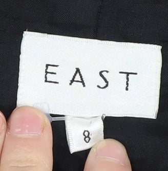 East Women's Black Pinstripe Blazer Size 8