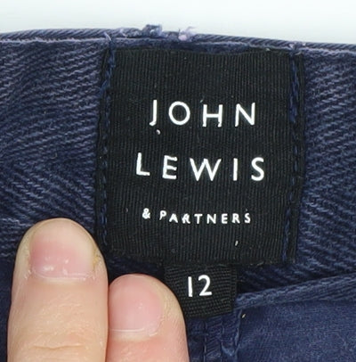 Womens UK Size 12 John Lewis Regular Fit Chino Blue Trousers