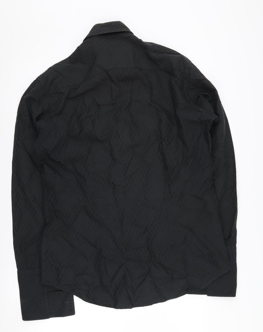 Versace Men's Black Formal Dress Shirt 15.5