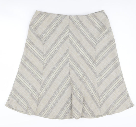 Marks and Spencer Women's Beige A-Line Skirt Size 14