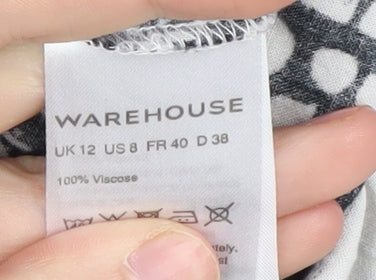 Warehouse Women's Multicoloured Shift Dress Size 12