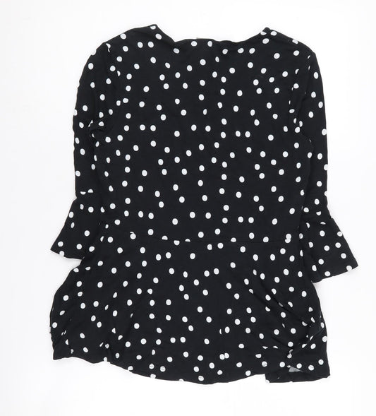 Womens UK Size 8 ASOS Black Basic Blouse