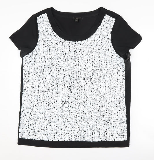 Womens UK Size L Ann Taylor Black T-Shirt
