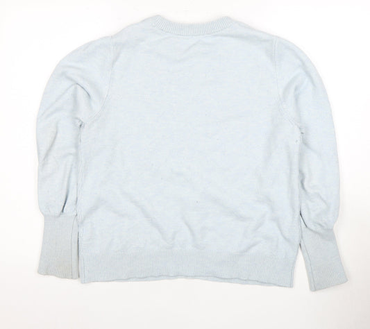Womens UK Size L YAYA Blue Pullover Jumper