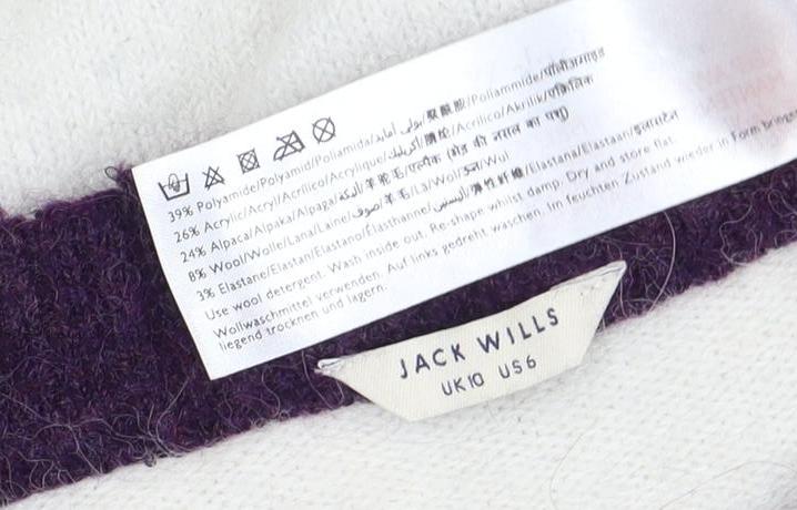 Jack Wills Women's Striped Wool Pullover Jumper M