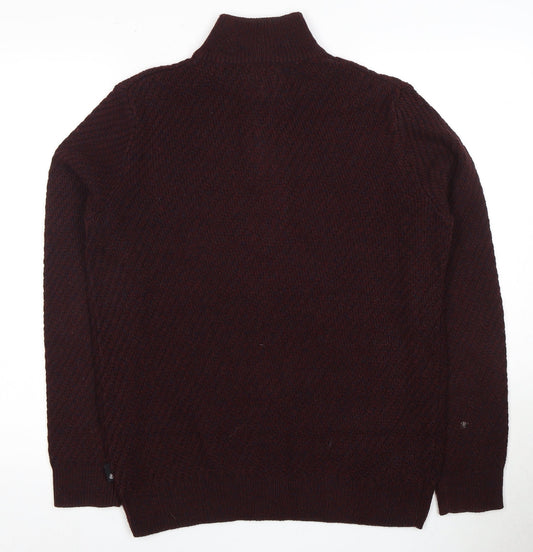 Burton Menswear Men's Brown Pullover M High Neck