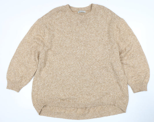 Womens UK Size L Stradivarius Beige Pullover Jumper